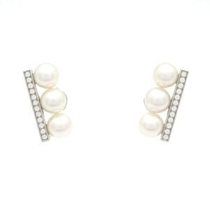 Tasaki Balanced Neo Diamond Pavé Earrings Earrings E-4314 18K White Gold
